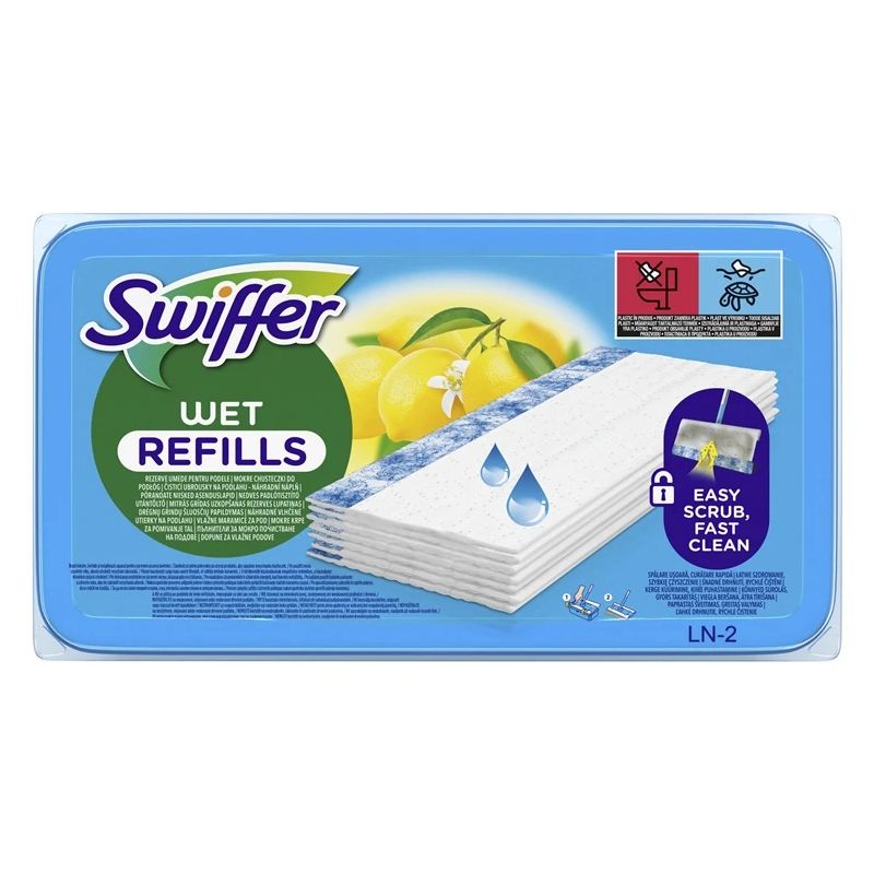 Swiffer Sweeper Mitrās Salvetes. 20 gab