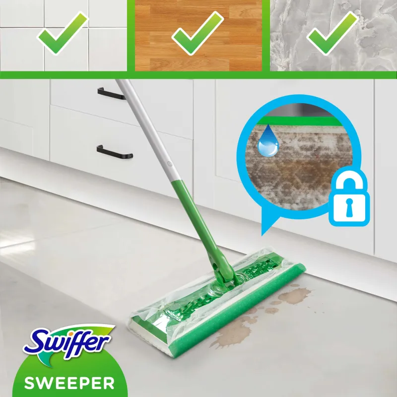 Swiffer Sweeper Starter Kit XXL, 11 Grindų Šluosčių ,Sausas 8 vnt + Šlapias 3 vnt,
