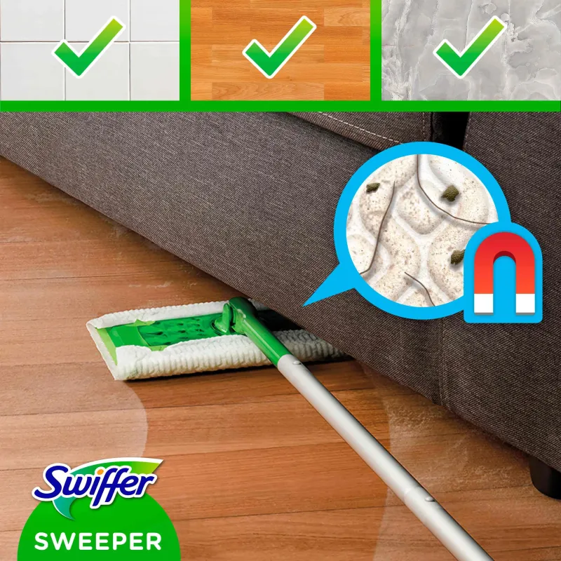 Swiffer Sweeper Starter Kit XXL, 11 Grindų Šluosčių ,Sausas 8 vnt + Šlapias 3 vnt,