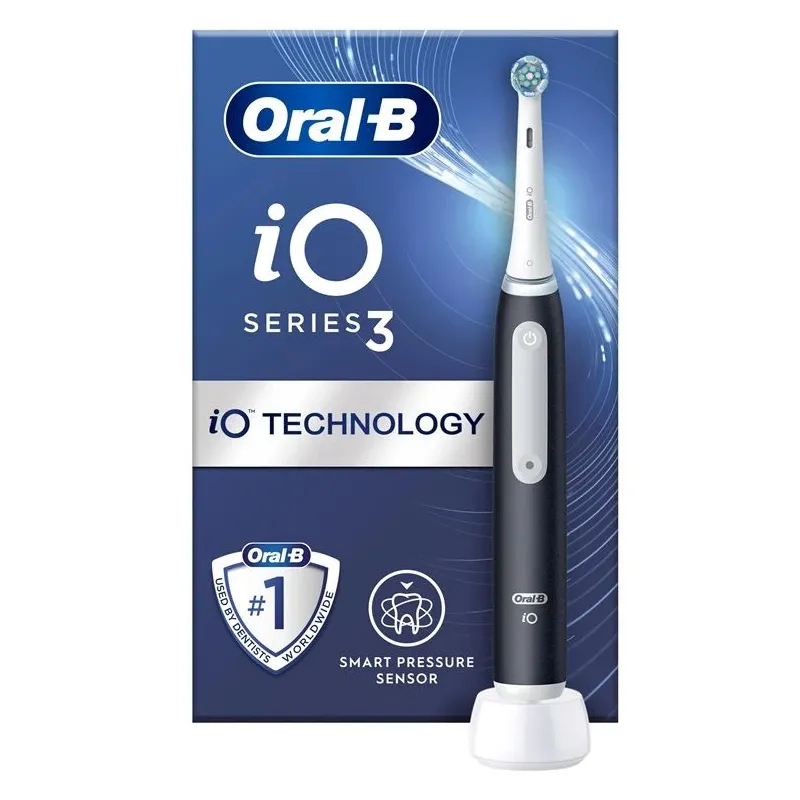 Elektriskā zobu birste Oral-B iO Series 3, melna krās.