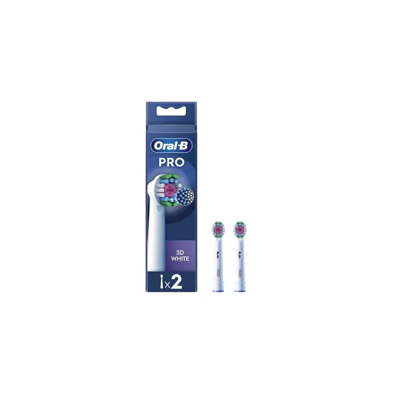 Elektriskās zobu birstes galviņa Oral-B EB18-2 3D White Pro, 2 gab.