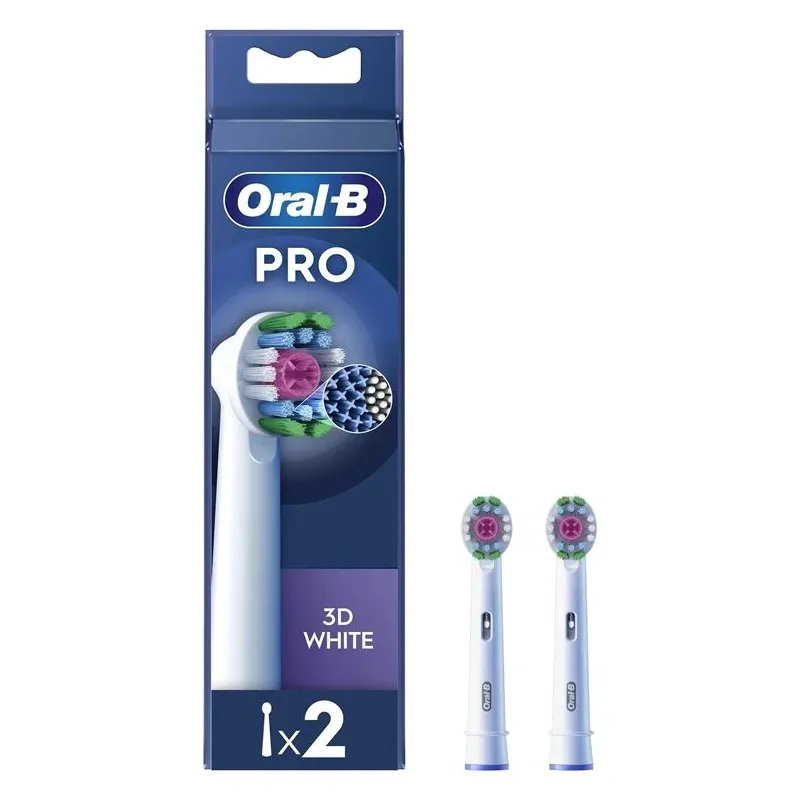 Elektriskās zobu birstes galviņa Oral-B EB18-2 3D White Pro, 2 gab.