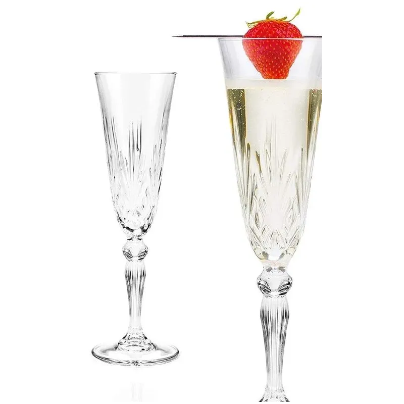 Šampanieša glāžu komplekts RCR Melodia, kristāls, 0.16 l, 6 gab.