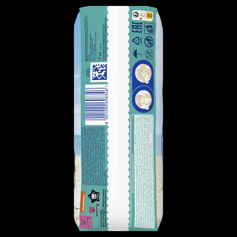 Pampers Pants Splashers, 3-4 Dydžio, 12 Sauskelnių, 6-11 kg