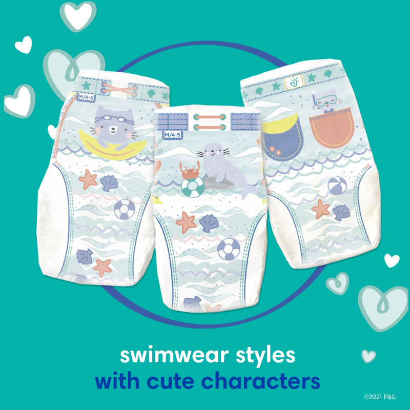 Pampers Pants Splashers, Izmērs 4-5, 11 Autiņbiksītes, 9-15kg