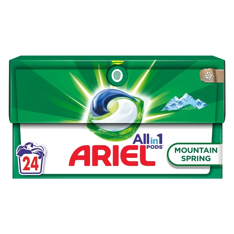 Kaps.veļ.mazg.ariel mountain spring 24gb