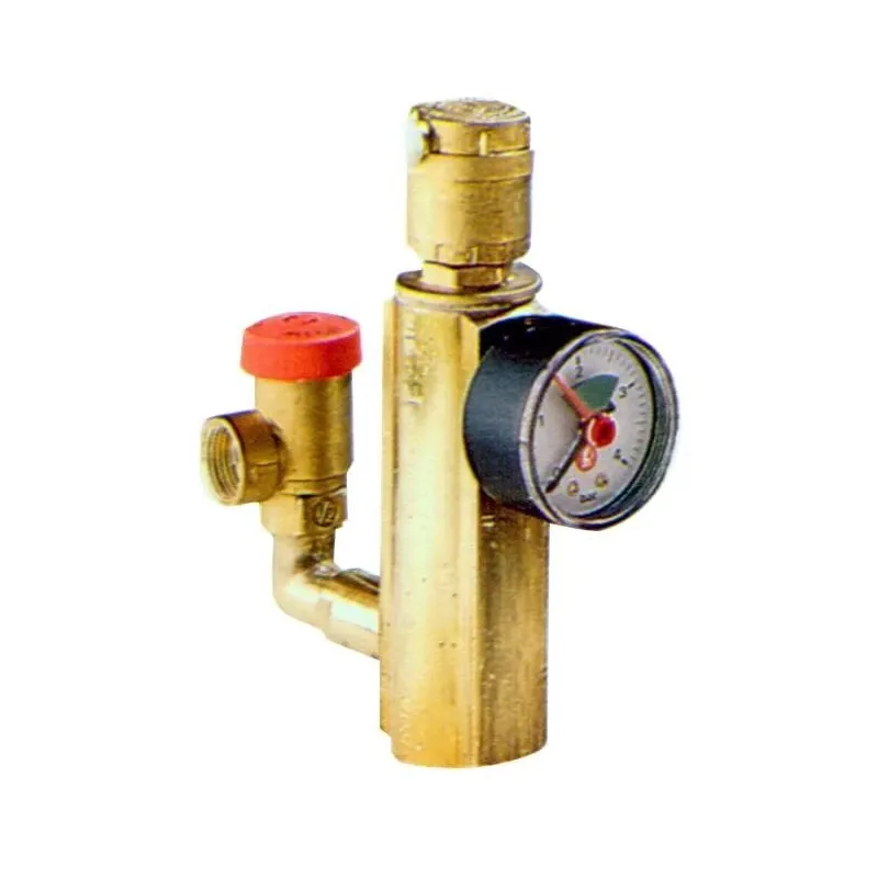 Katlu drošības vārstu grupa Giacomini R554FY001, 1 colla – iekšējā vītne, 10 Bar