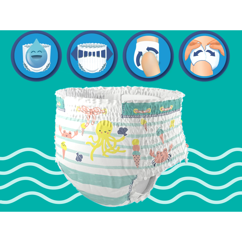 Pampers Pants Splashers, Izmērs 5-6, 10 Autiņbiksītes, 14+ kg
