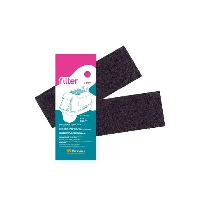 Kaķu tualetes filtri Ferplast 93431017, oglekļa šķiedras, 2 gab.