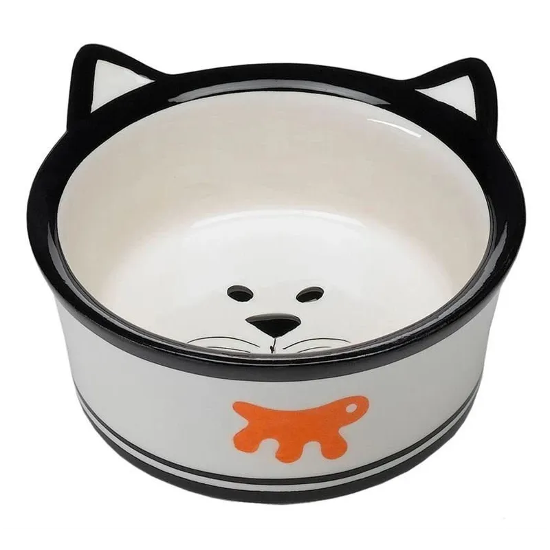 Bļoda dzīvniekam Ferplast, 0.15 l, balta krās.-melna krās.