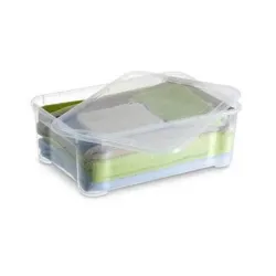 Ящик для хранения с крышкой, для хранения вещей Kis 8653000 0202, 31.5 л, прозрачный цв., 55.5 x 39 x 19 см