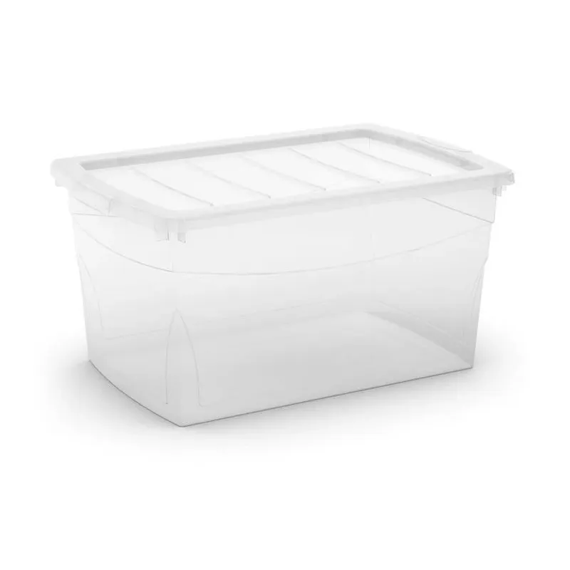 Uzglabāšanas kaste ar vāku, paredzēts uzglabāšanai Kis 8611000 0202, 50 l, caurspīdīga krās., 58.5 x 39 x 30 cm