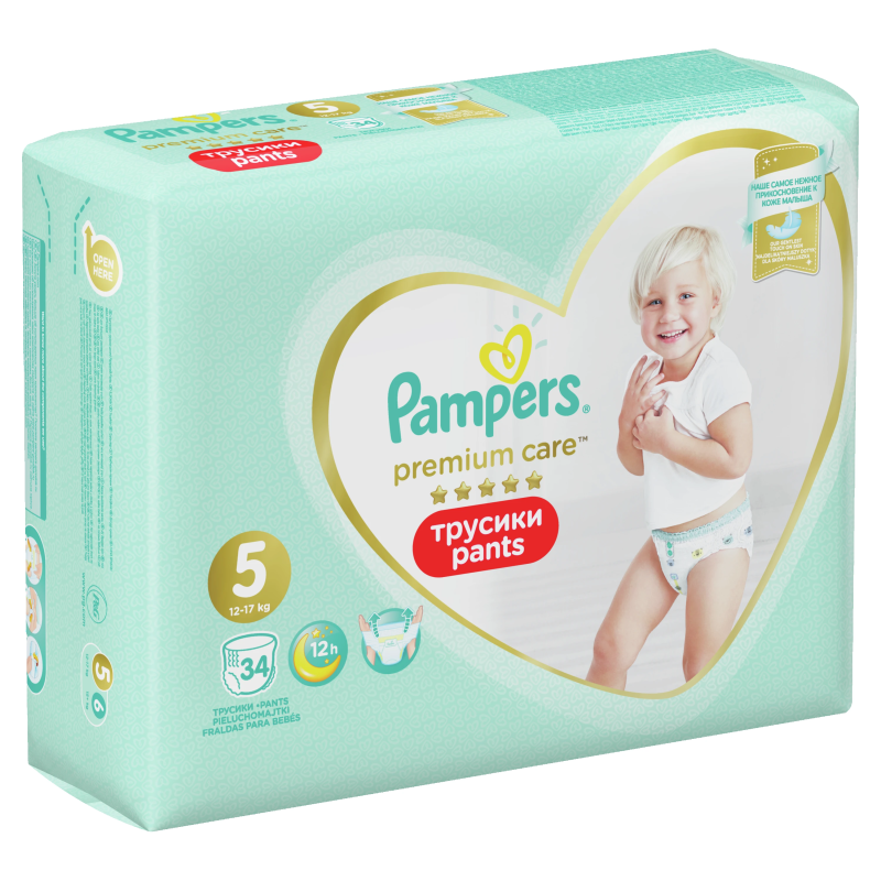 Pampers Premium Care Pants, Izmērs 5, 34 Biksītes, 11-17 kg