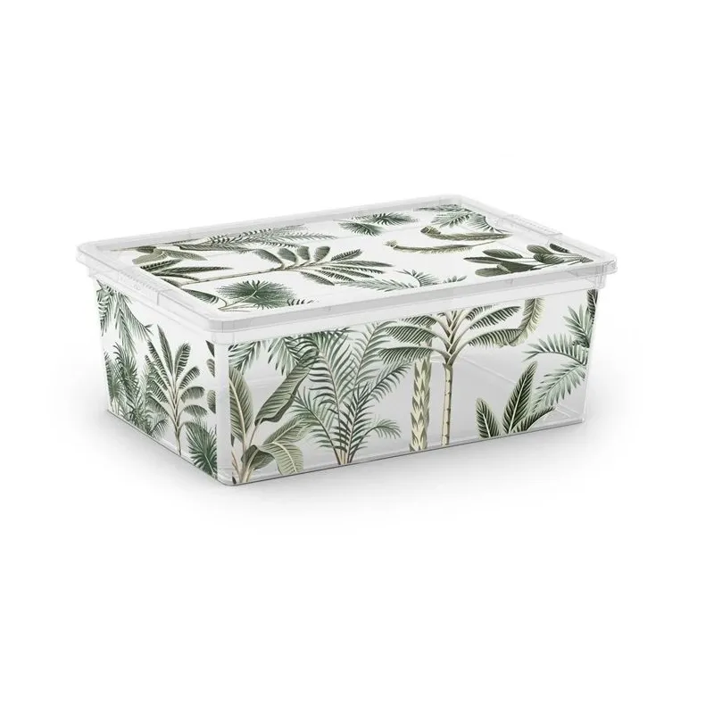 Lietu kaste KIS. 11 l. caurspīdīga. zaļa. 37×26×14 cm