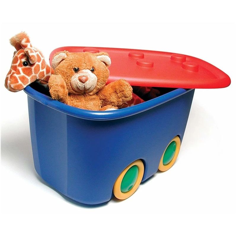 Rotaļlietu kaste KIS. 46 l. zila. sarkana. 58×31×38.5 cm