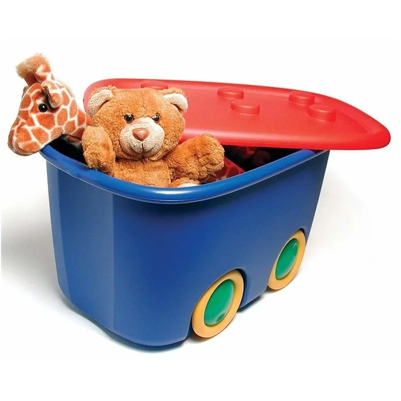 Rotaļlietu kastes, paredzēts uzglabāšanai Kis 8630000 0008, 46 l, zila krās.-sarkana krās., 58 x 38.5 x 31 cm