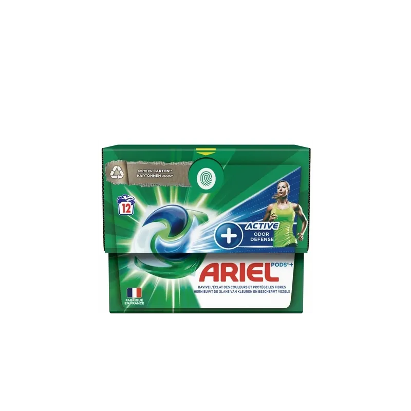 ARIEL Allin1 Odor Defense veļas mazgāšanas kapsulas 12gab