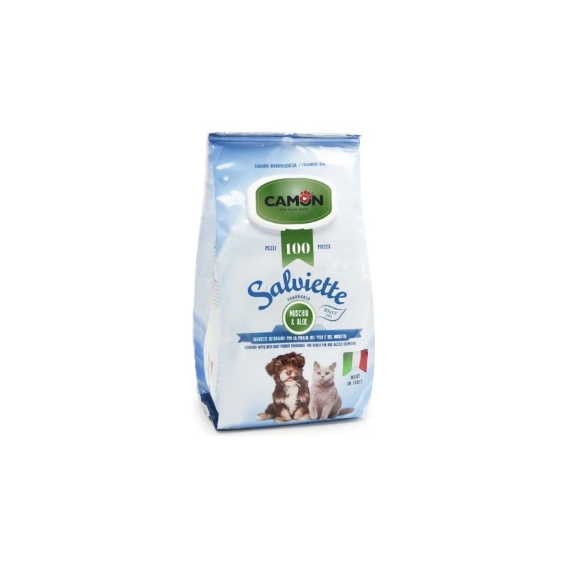 Camon Mitrās tīrīšanas salvetes Aloe Vera 30x17cm 100gb.