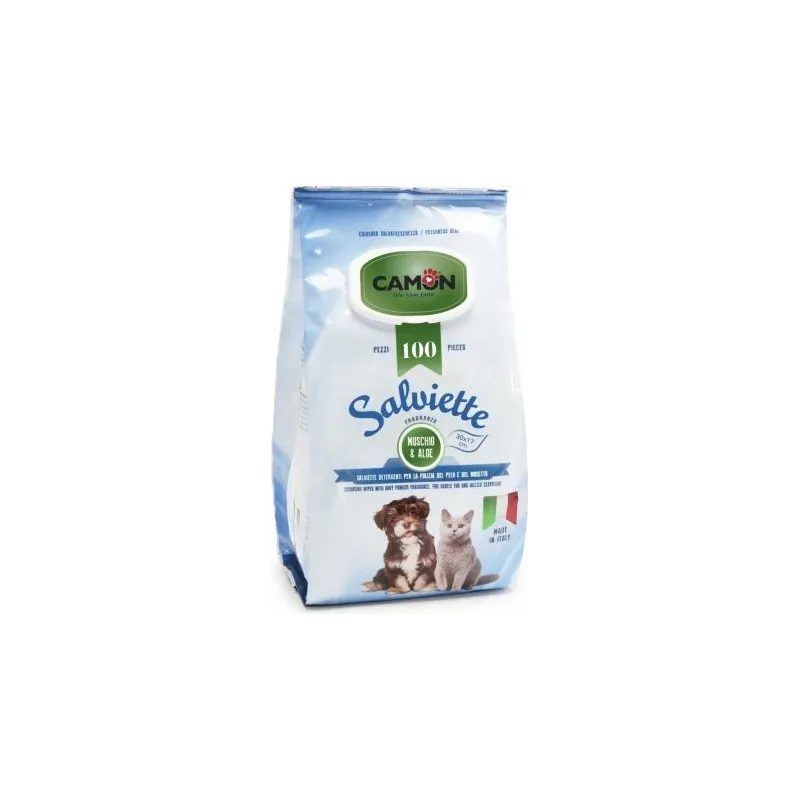 Camon Mitrās tīrīšanas salvetes Aloe Vera 30x17cm 100gb.