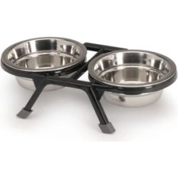 Camon Nerūsējošā tērauda bļodu statīvs ar 2 x 12 cm x 480ml bļodām