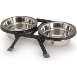 Camon Nerūsējošā tērauda bļodu statīvs ar 2 x 12 cm x 480ml bļodām