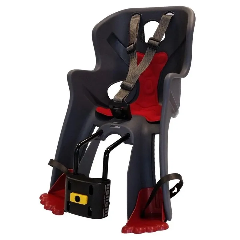 Bērnu sēdeklis velosipēdam Bellelli, pelēka, priekšā