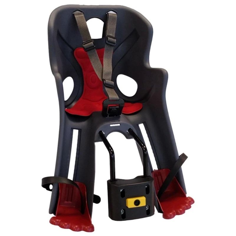 Bērnu sēdeklis velosipēdam Bellelli. pelēka. priekšā