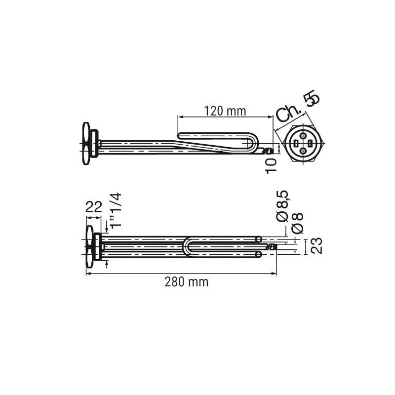 Sildelements Gnali Bocia WE416, 2000 W
