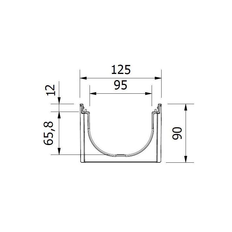 Drenāžas kanāls cinkots tērauds Easyline Aco. A15. 100 cm