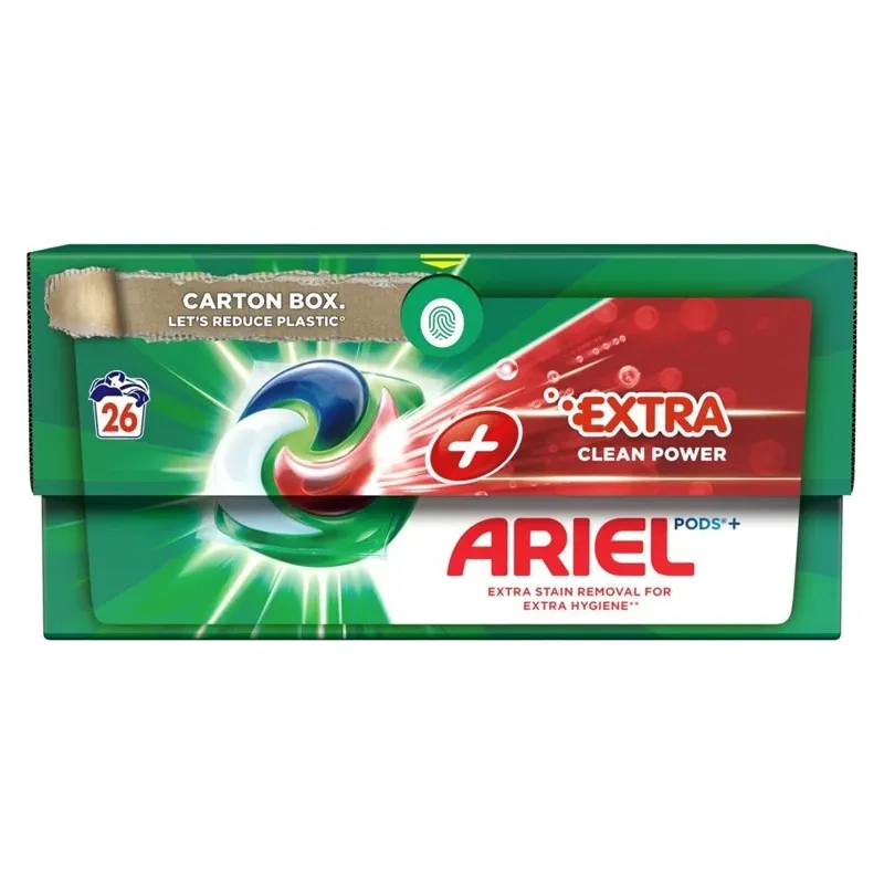 Skalbimo kapsulės Ariel Extra Clean, 26 vnt.