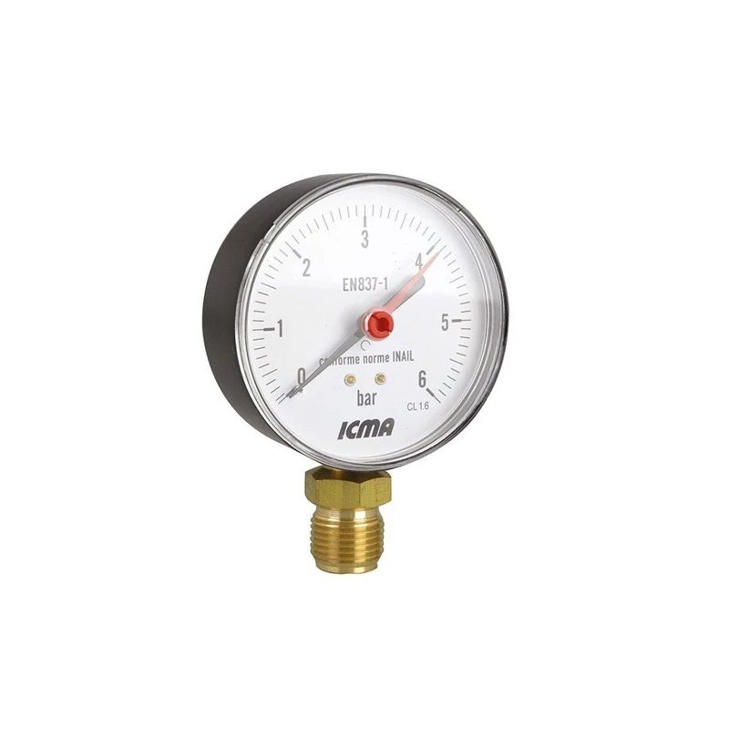 Manometras icma 80mm 1-2 6 bar