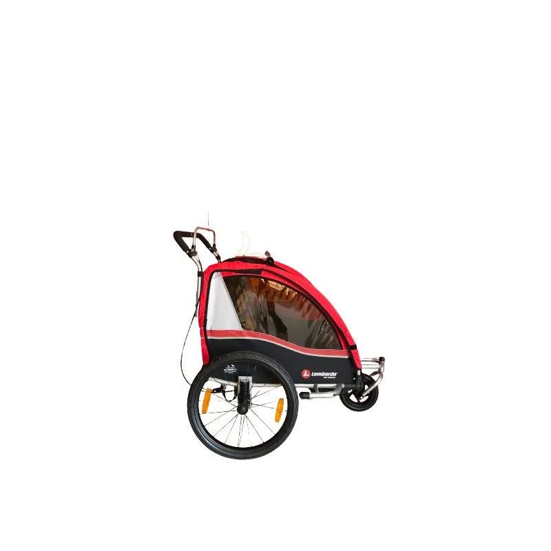 Piekabe Lombardo. poliesters. melna-sarkana