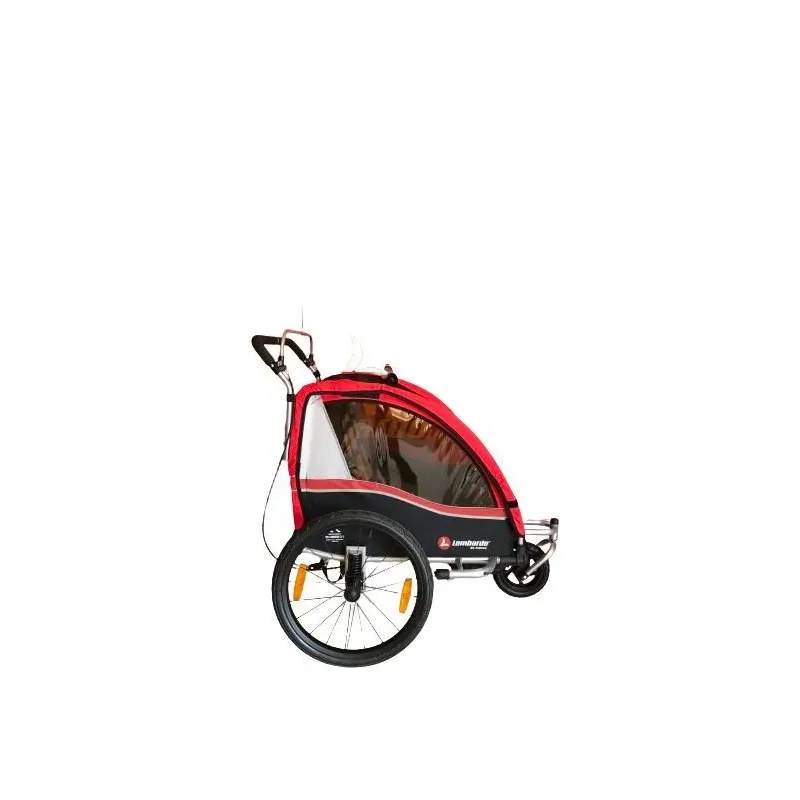 Piekabe Lombardo, poliesters, melna-sarkana