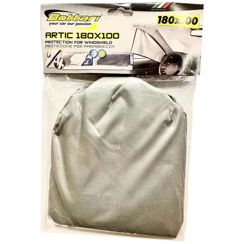 Automašīnu logu pārsegums Bottari Artic, 180 cm x 100 cm, sudraba krās.-melna krās.