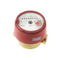 Karstā ūdens skaitītājs dn15 80 mm 2.5 m³-h R100