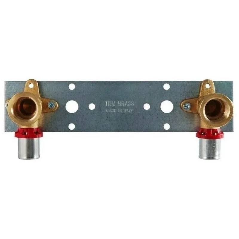 Монтажная пластина с пресс-коленом TDM Brass, DIA20 мм, 90 град