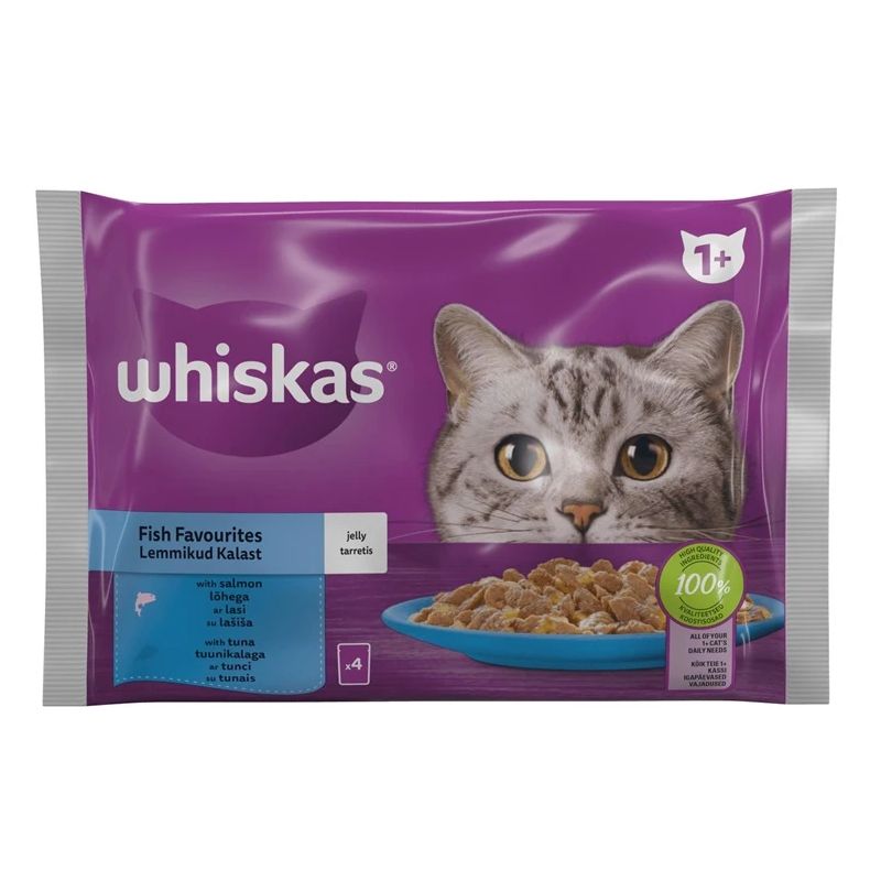 Mitrā kaķu barība Whiskas Salmon. tuna. 0.085 kg. 4 gab.