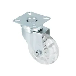 Мебельное колесо D50 23337, 6.9 см x 1.8 см, DIA 5 см, прозрачный цв.
