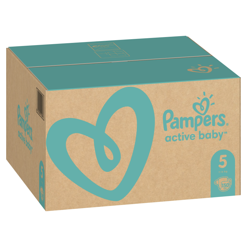 Pampers Active Baby, 5. Izmērs, 150 Autiņbiksītes, 11-16 kg