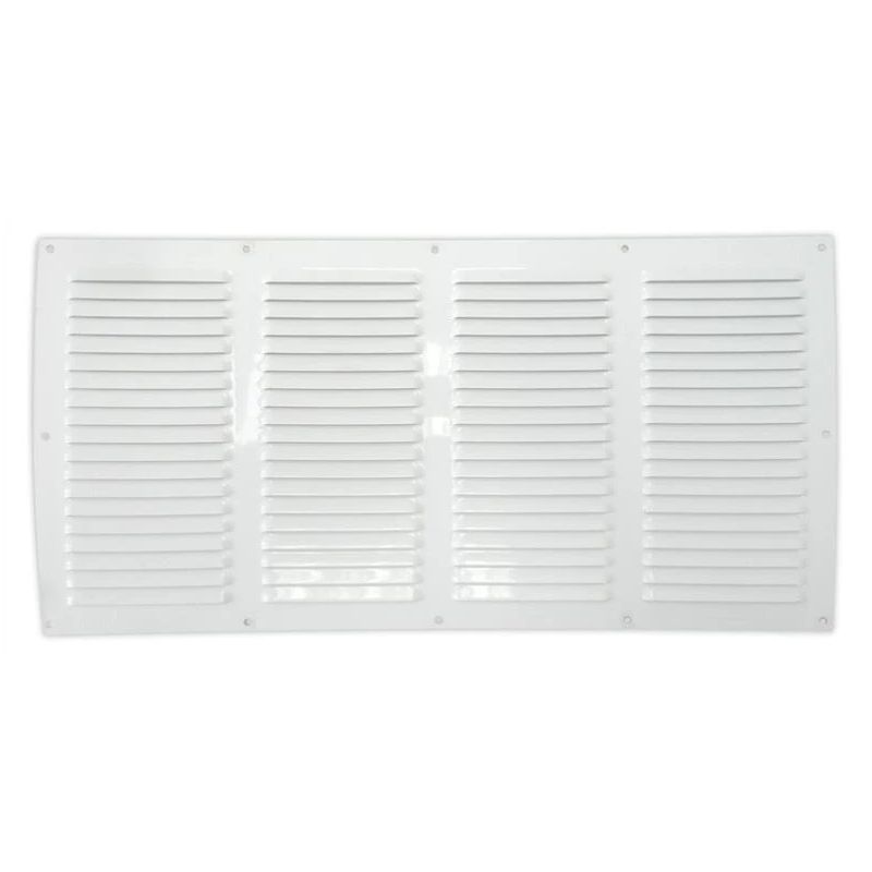 Aliumininės ventiliacijos grotelės. 100 x 200 mm. baltos