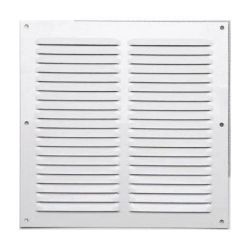 Aliumininės ventiliacijos grotelės. 200 x 200 mm. baltos