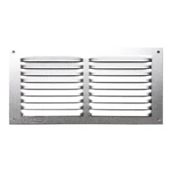 Ventilācijas reste 001519. 10x20cm. sudraba