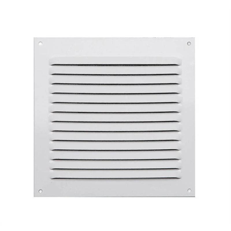 Aliumininės ventiliacijos grotelės. 150 x 150 mm. pilkos