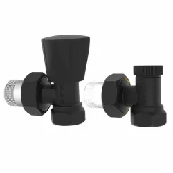 Ventilu komplekts. radiatoriem. melns. iekš.-ārēj. 1-2