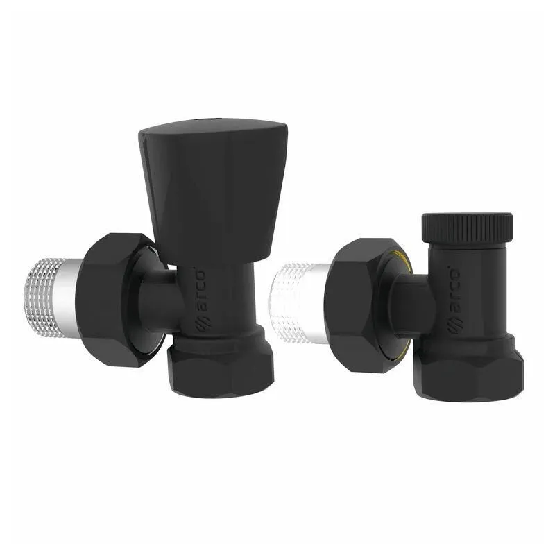 Ventilu komplekts. radiatoriem. melns. iekš.-ārēj. 1-2