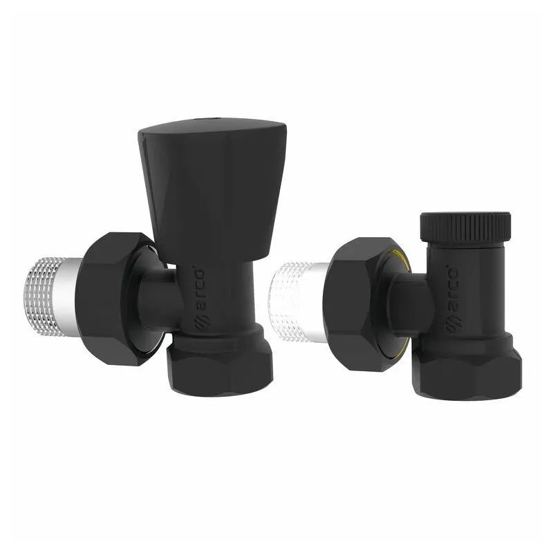 Ventilu komplekts. radiatoriem. melns. iekš.-ārēj. 1-2