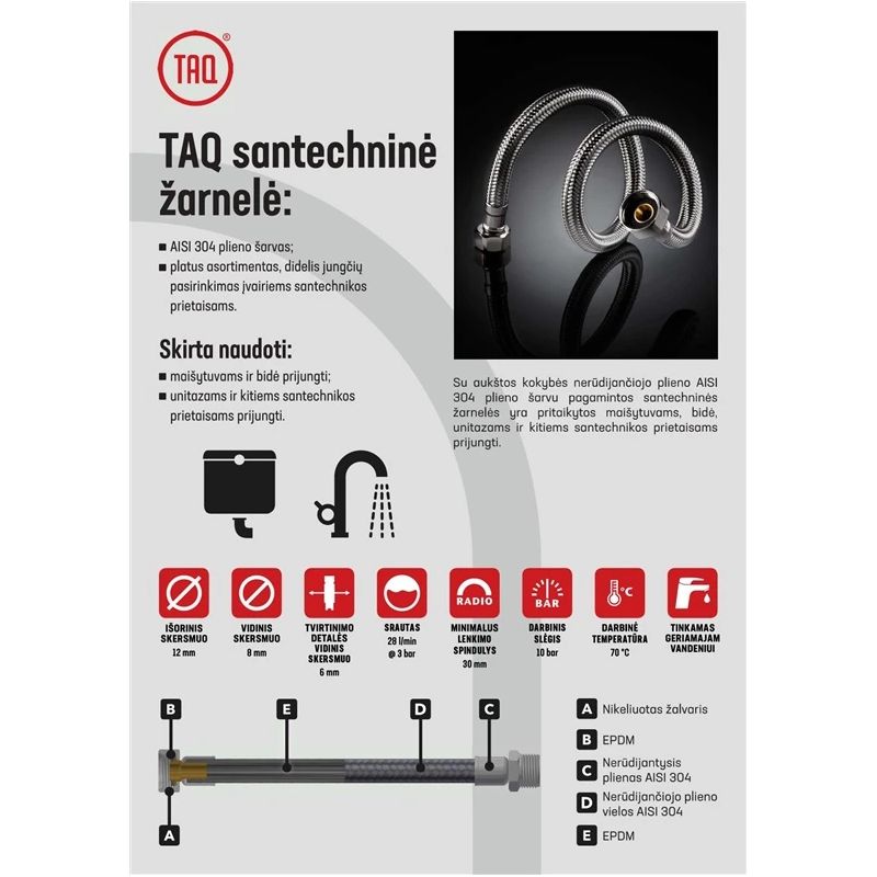 Šlutene lokanā Tucai S.A. TAQ 3-8MF 100cm