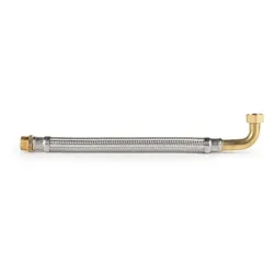 Plumbing hose with elbow 50cm extra twis