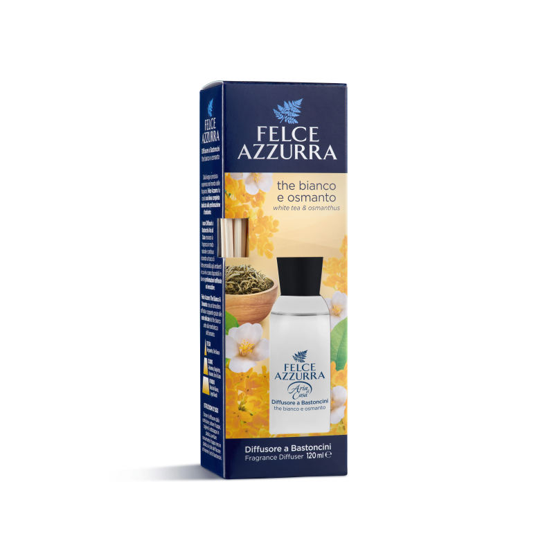 FELCE AZZURRA White Tea & Osmanthus telpu aromāts ar kociņiem 120ml