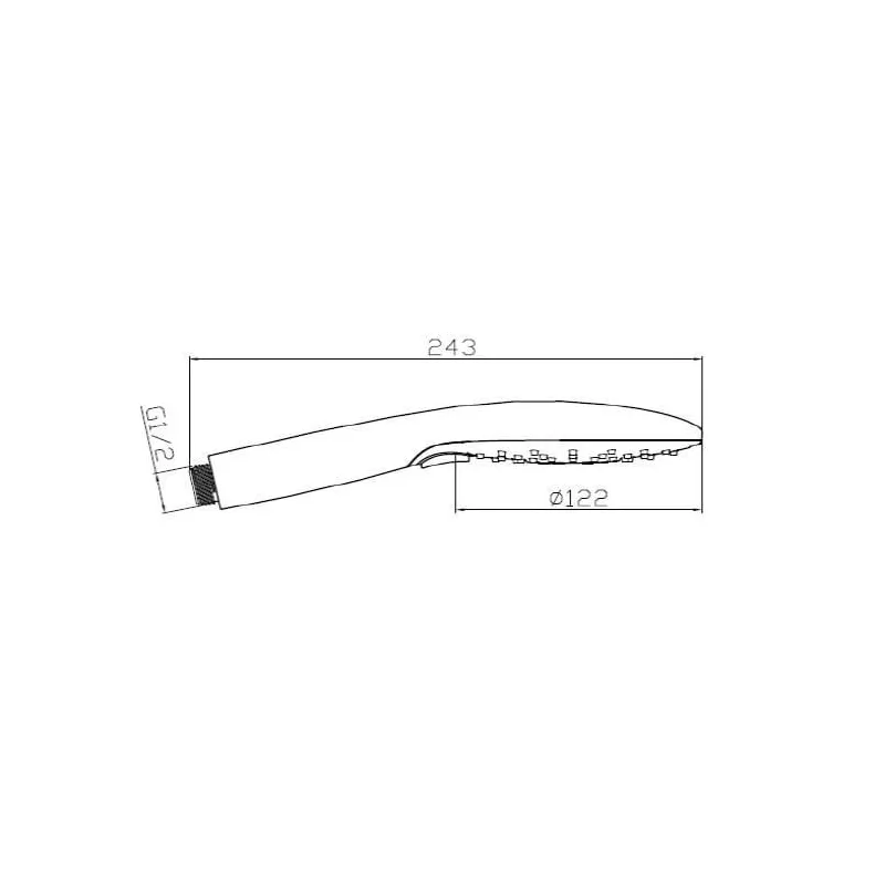 Dušas galviņa Disflex Neptune D6040C, hroma krās., 12 cm